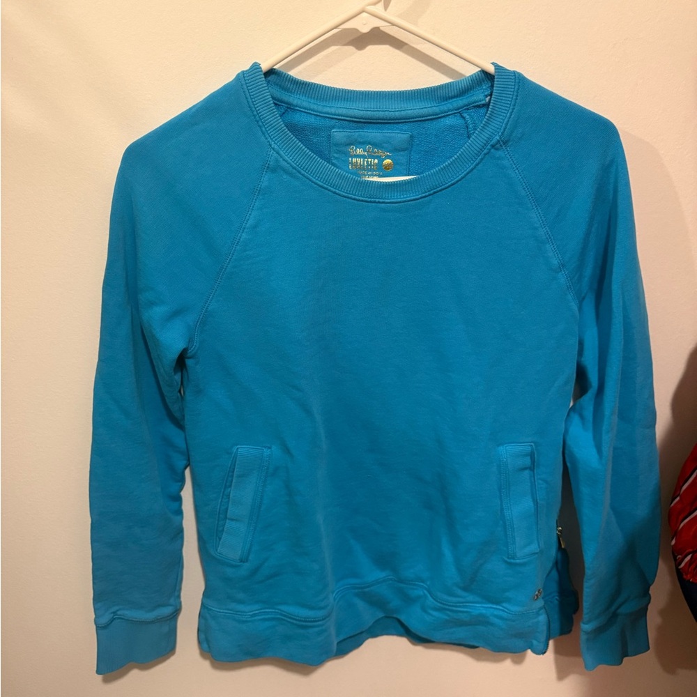 Lilly Pulitzer Luxletic Beach Comber Pullover Blue XS